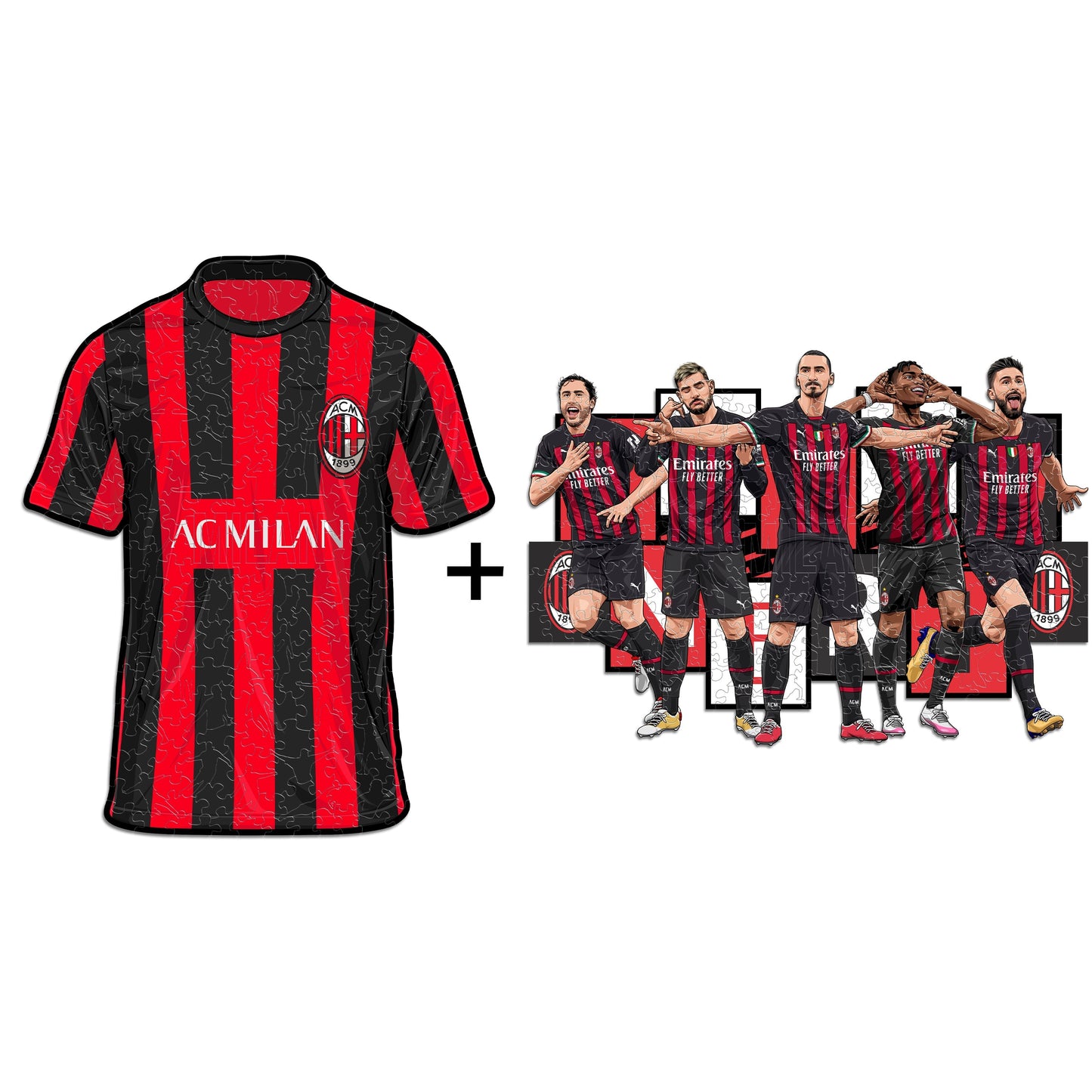 2 PACK AC Milan® Jersey + 5 Players