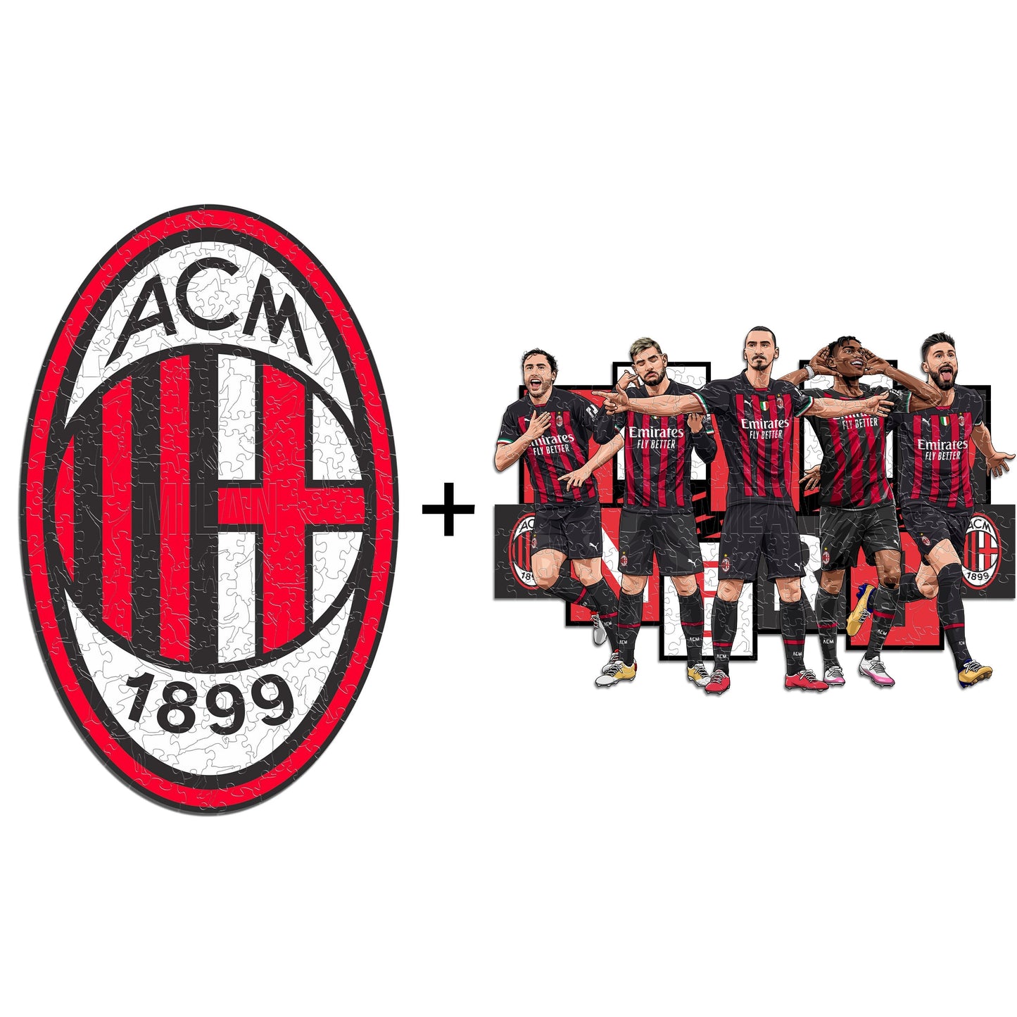 2 PACK AC Milan® Logo + 5 Players