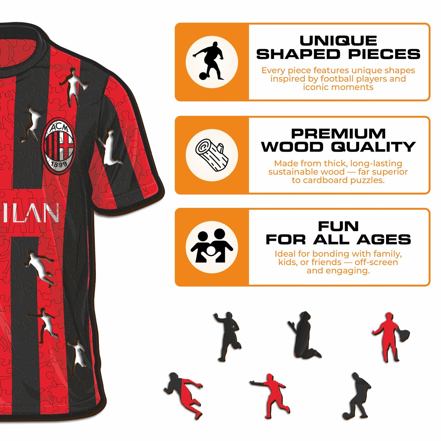 AC Milan® Jersey - Wooden Puzzle