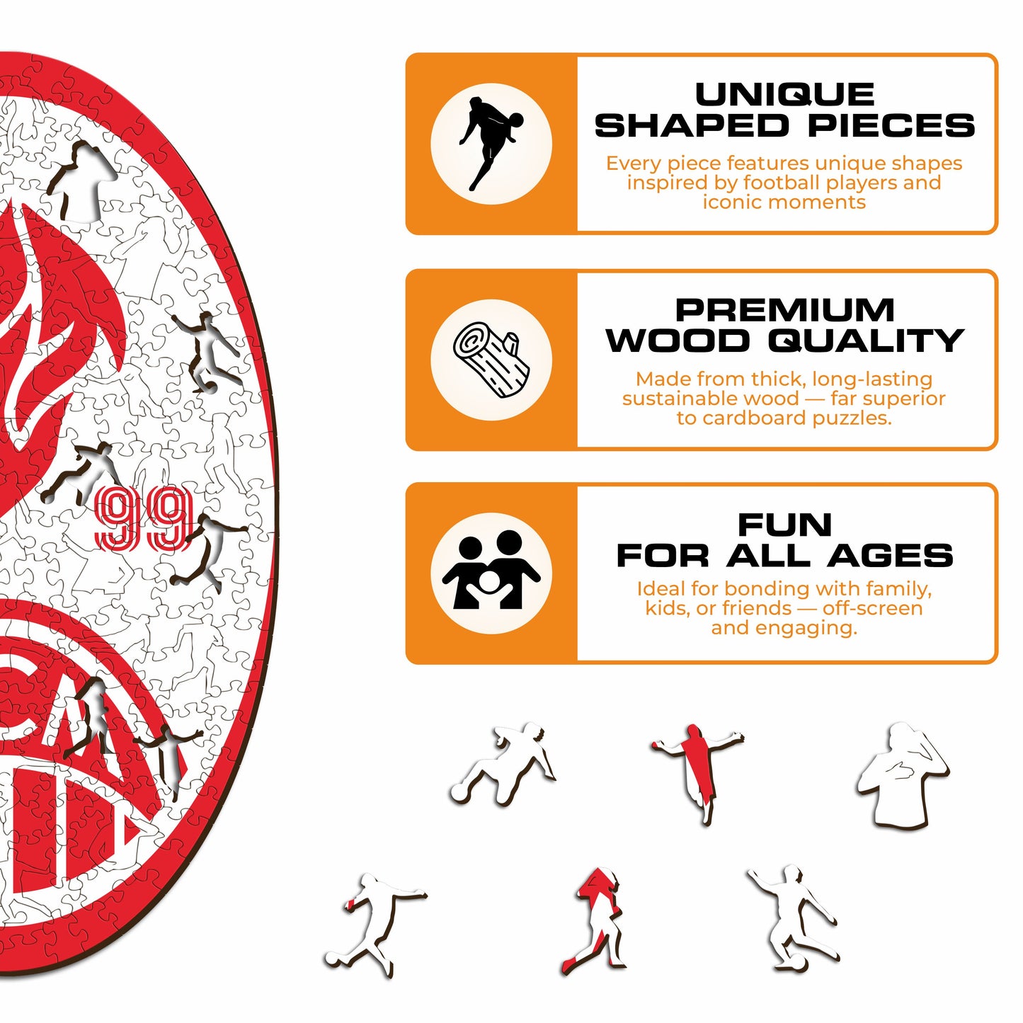 AC Milan® Devil Logo - Wooden Puzzle