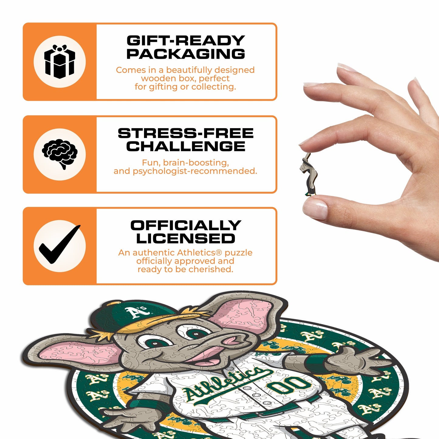 Oakland Athletics™ Mascot - Wooden Puzzle