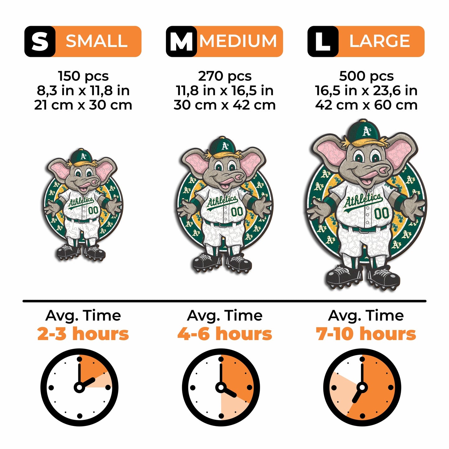Oakland Athletics™ Mascot - Wooden Puzzle