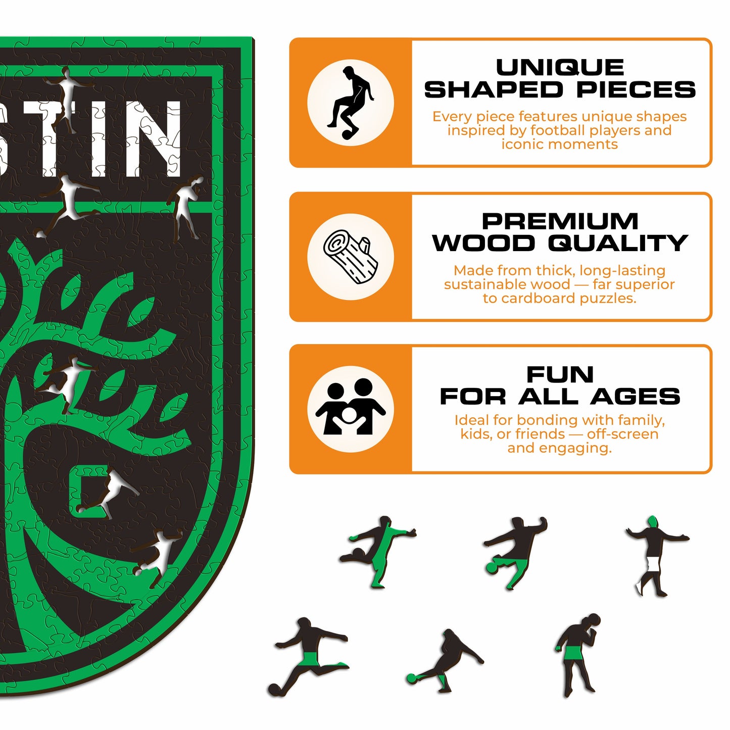 Austin FC® Logo - Wooden Puzzle
