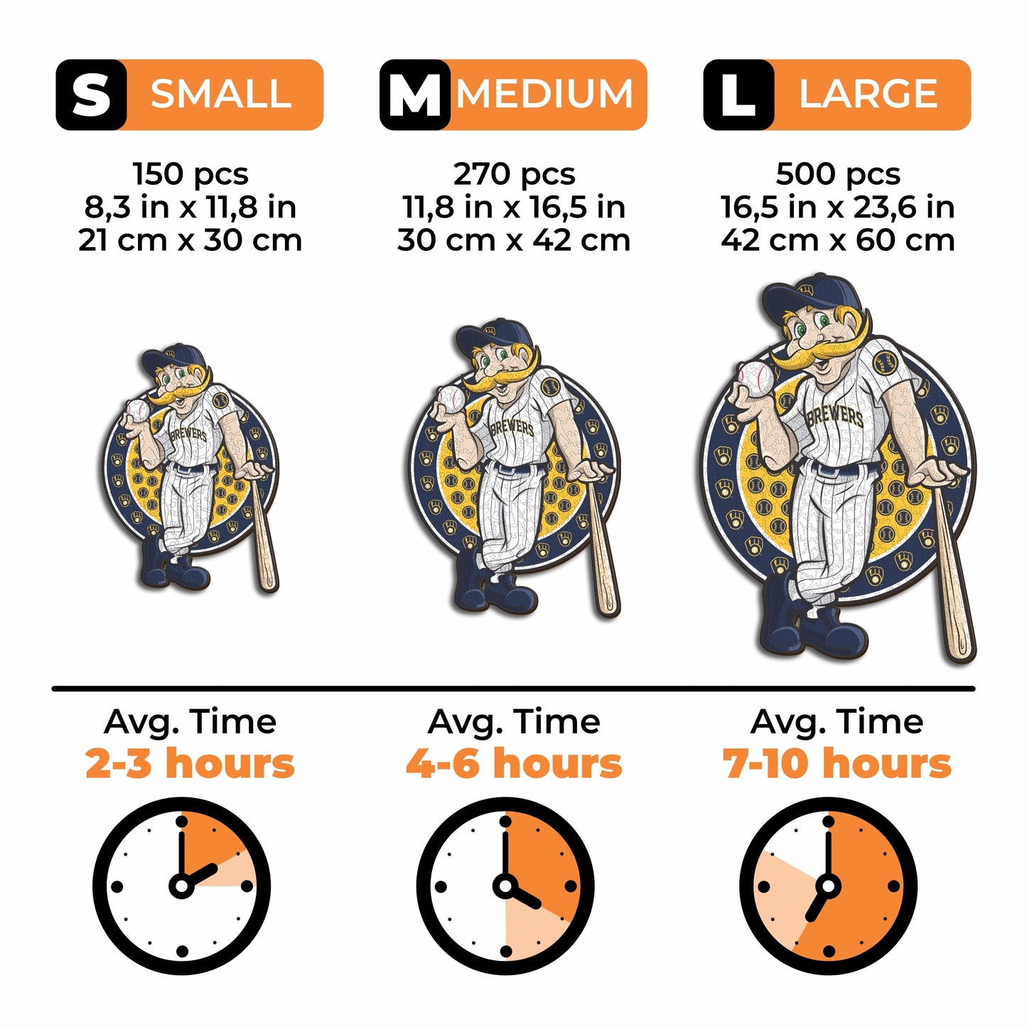 Milwaukee Brewers™ Mascot - Wooden Puzzle