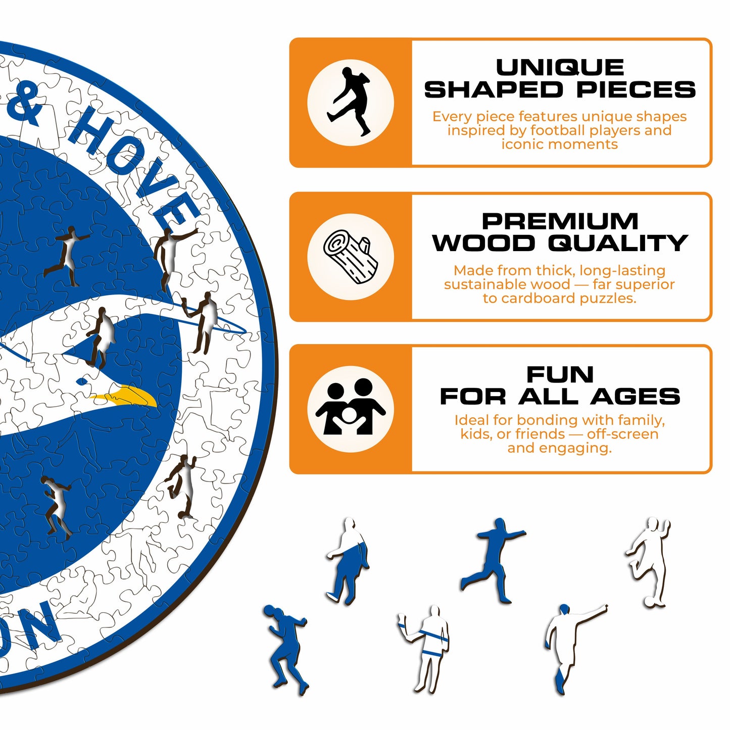 Brighton & Hove Albion FC® Logo - Wooden Puzzle