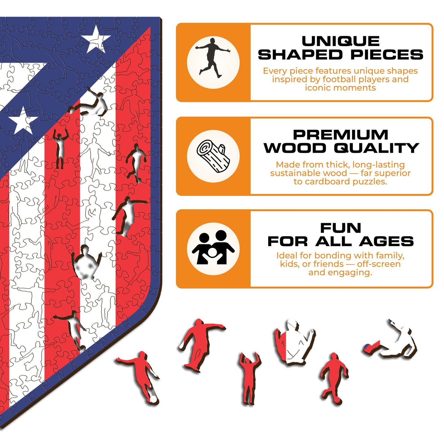 Atlético de Madrid® Logo - Wooden Puzzle