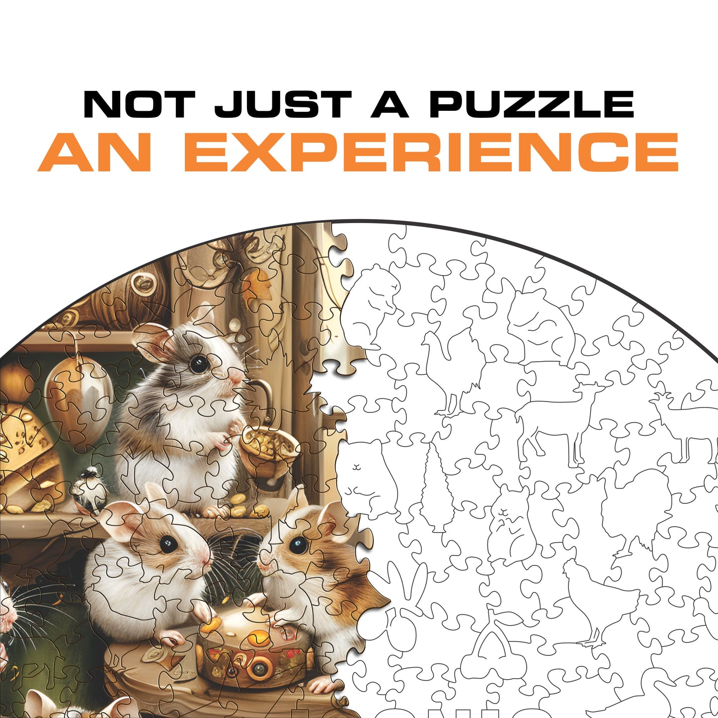 Curious Hamsters - Wooden Puzzle