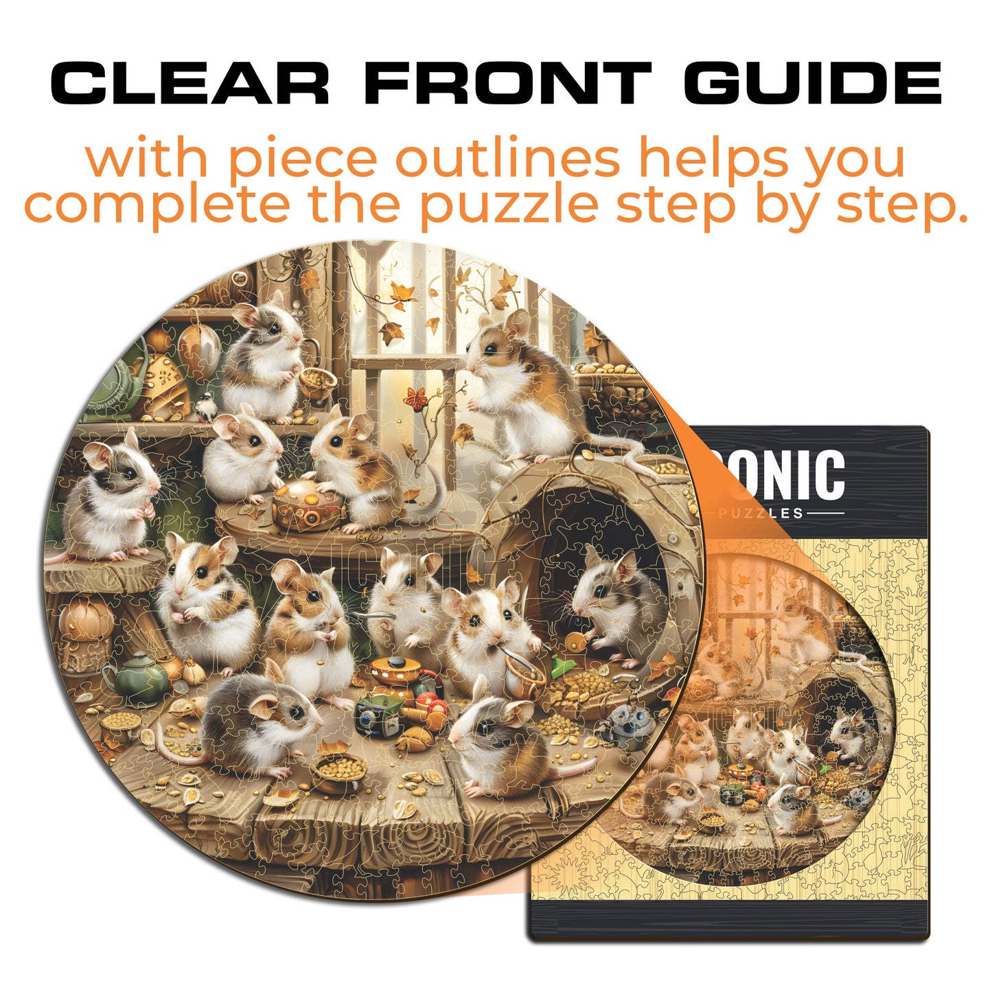 Curious Hamsters - Wooden Puzzle