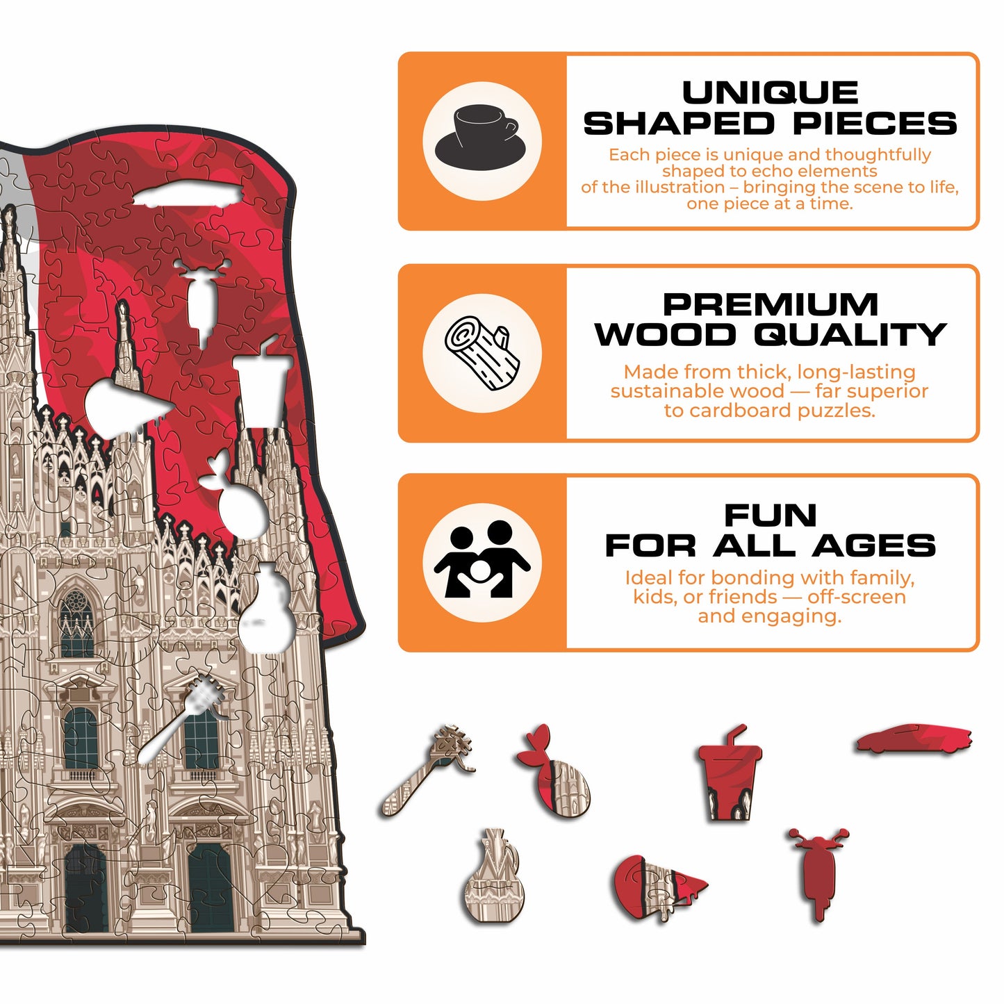Milan Cathedral - Wooden Puzzle