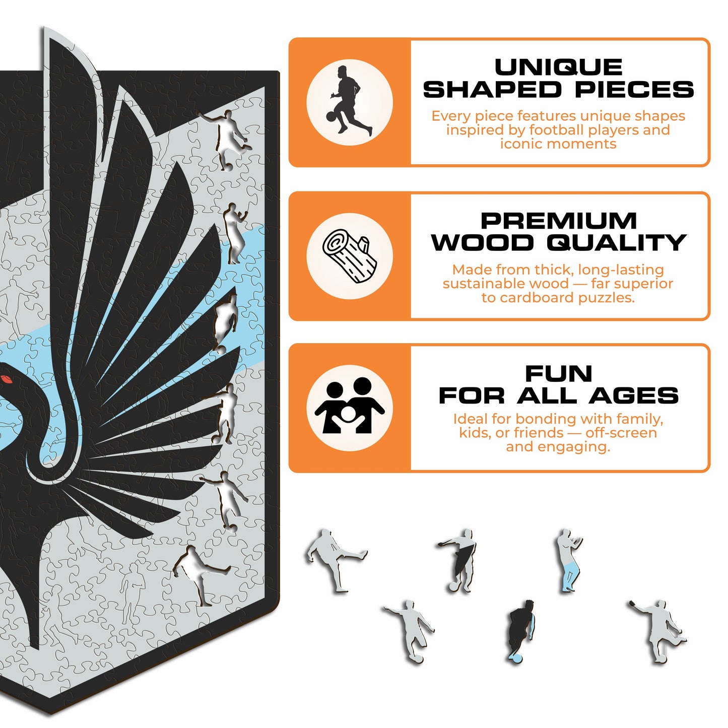 Minnesota United® Logo - Wooden Puzzle