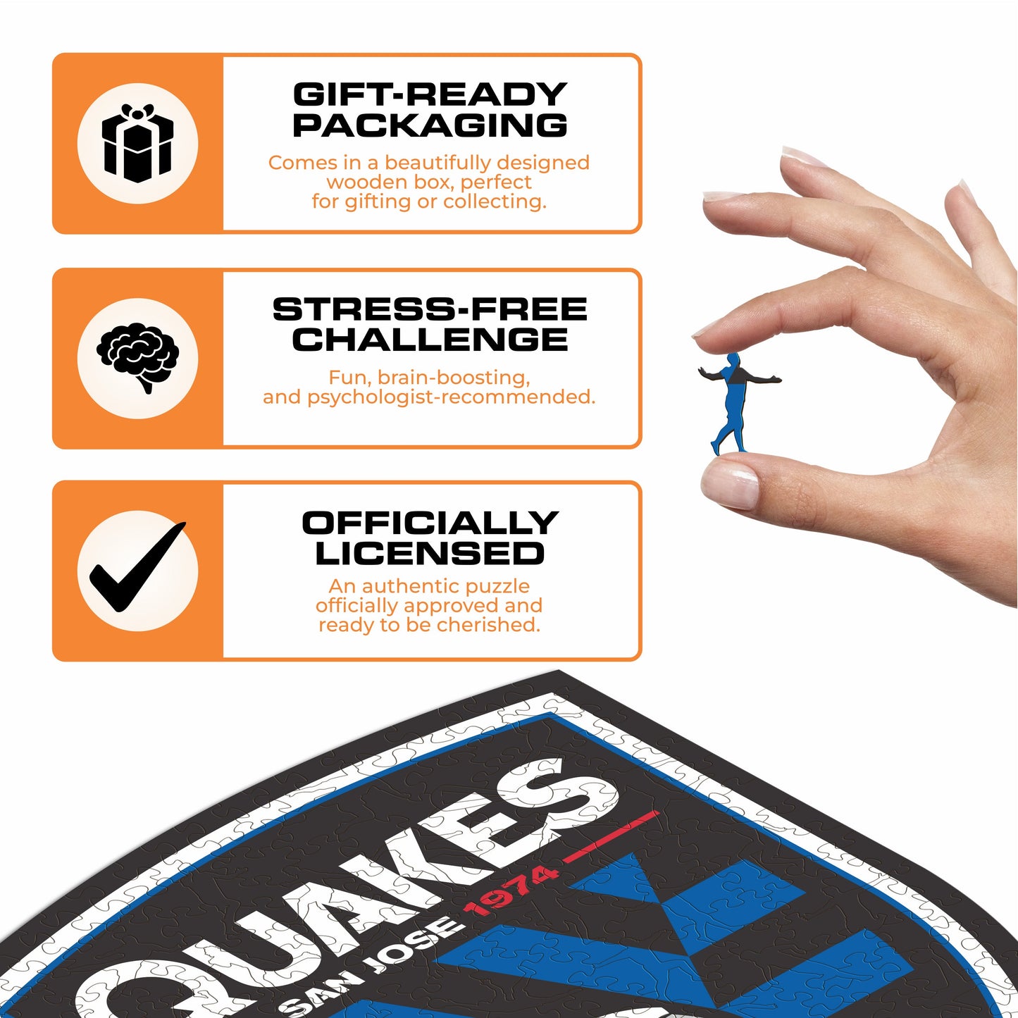 San Jose Earthquakes® Logo - Wooden Puzzle