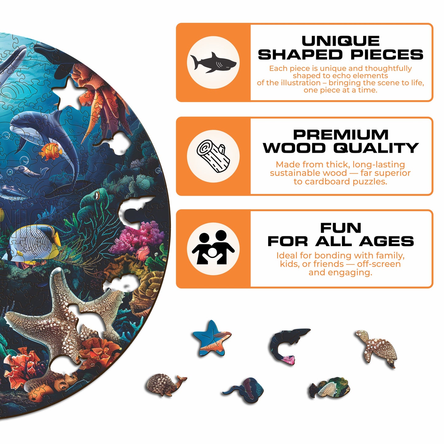 Sea Animals - Wooden Puzzle