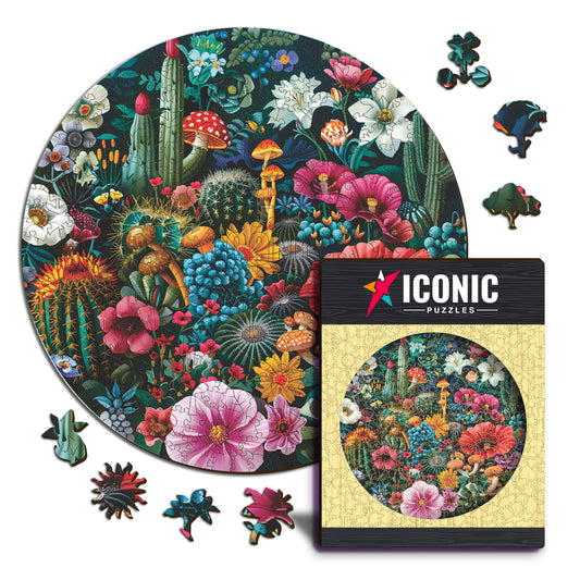 Fantasy Flowers - Wooden Puzzle