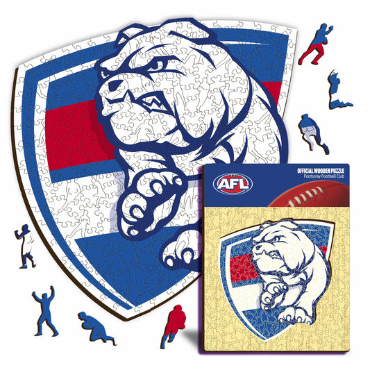 Western Bulldogs Logo - Wooden Puzzle
