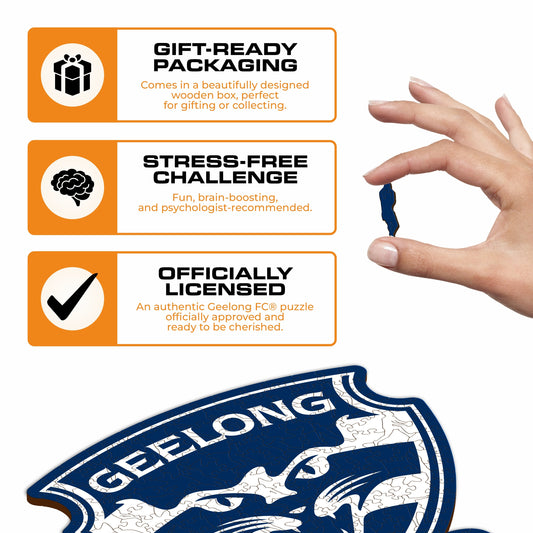 Geelong FC Logo - Wooden Puzzle