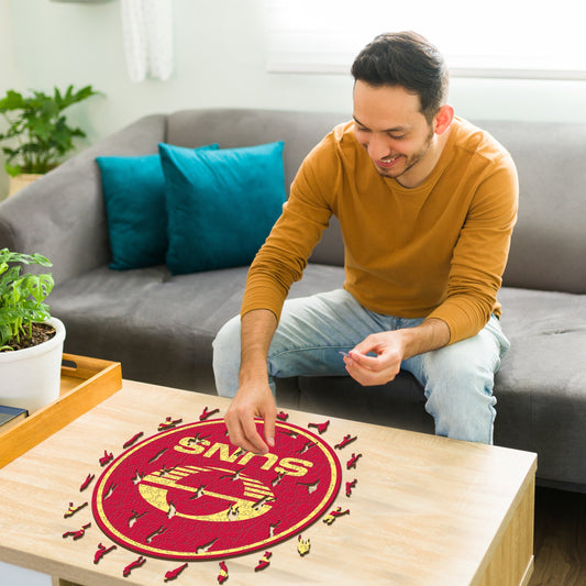 Gold Coast Suns FC Logo - Wooden Puzzle