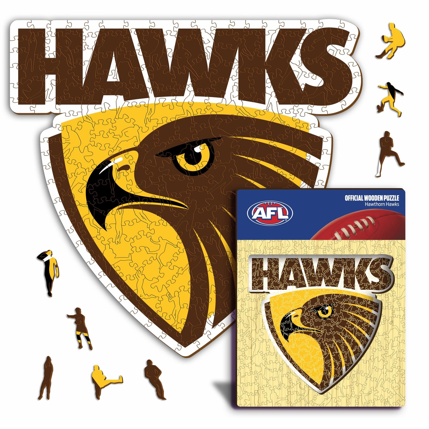 Hawthorn Hawks FC Logo - Wooden Puzzle