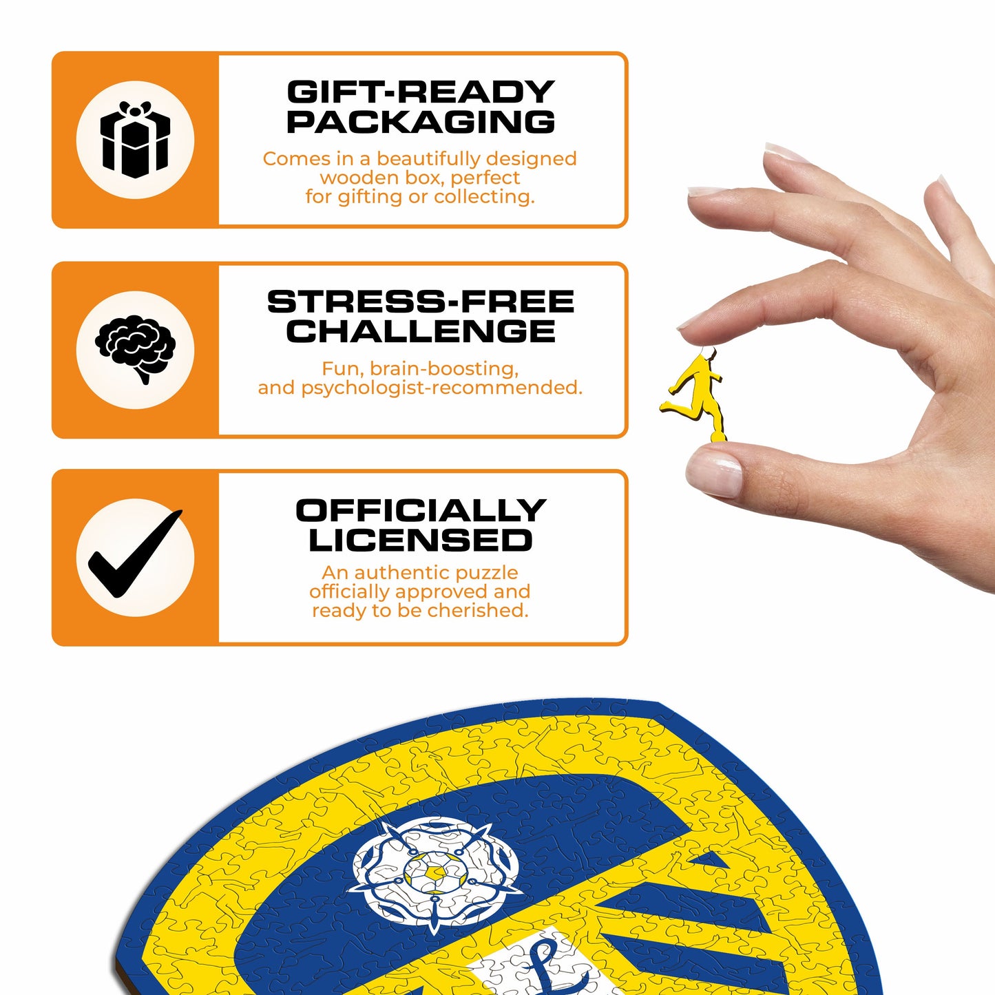 Leeds United FC® Logo - Wooden Puzzle