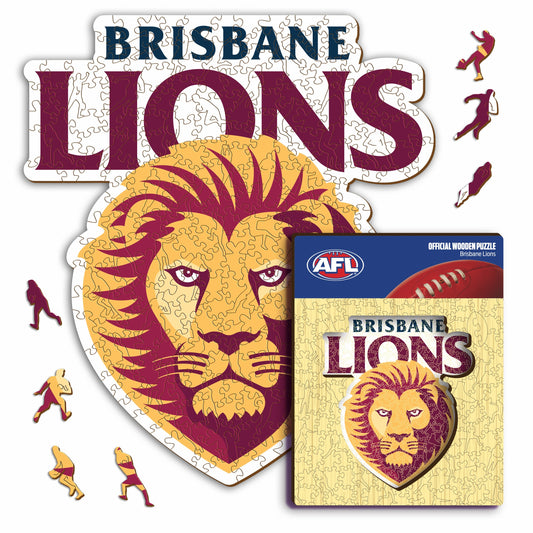 Brisbane Lions Logo - Wooden Puzzle