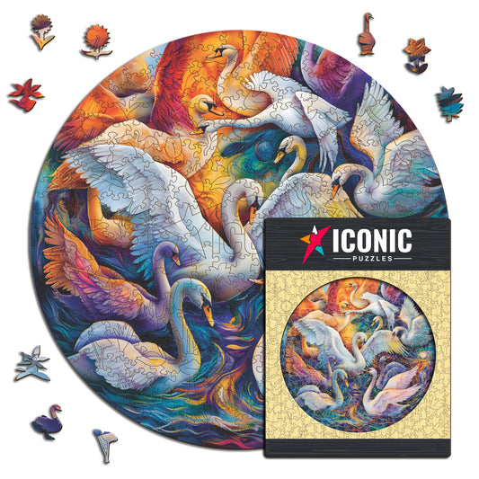 Majestic Swans - Wooden Puzzle