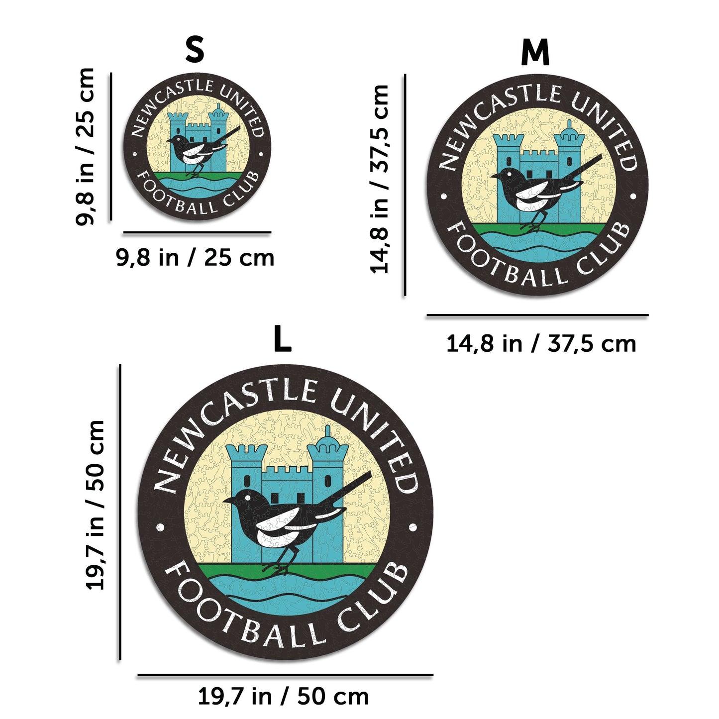 2 PACK Newcastle United FC® Logo + Retro Logo