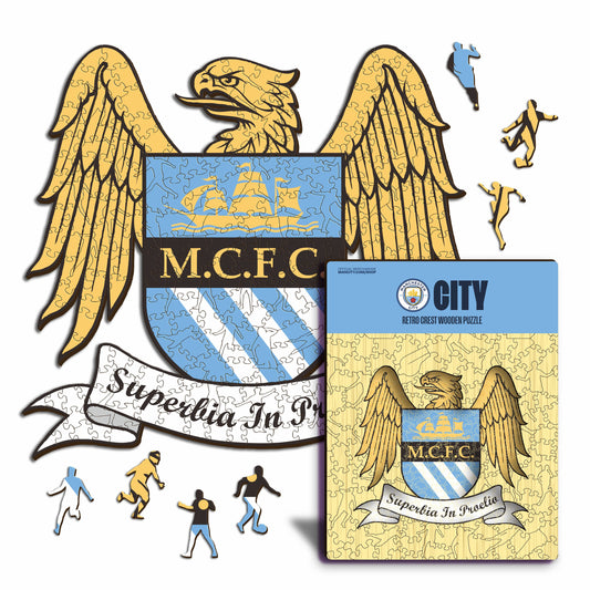 Manchester City FC® Retro Logo - Wooden Puzzle