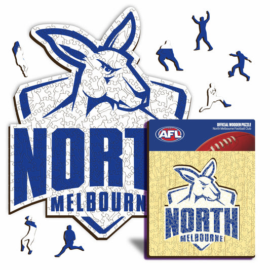 North Melbourne FC Logo - Wooden Puzzle