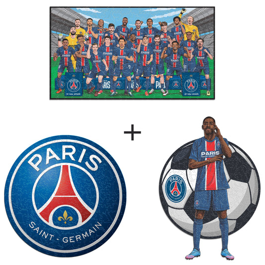 3 PACK Paris Saint-Germain FC® Logo + Team + Dembélé