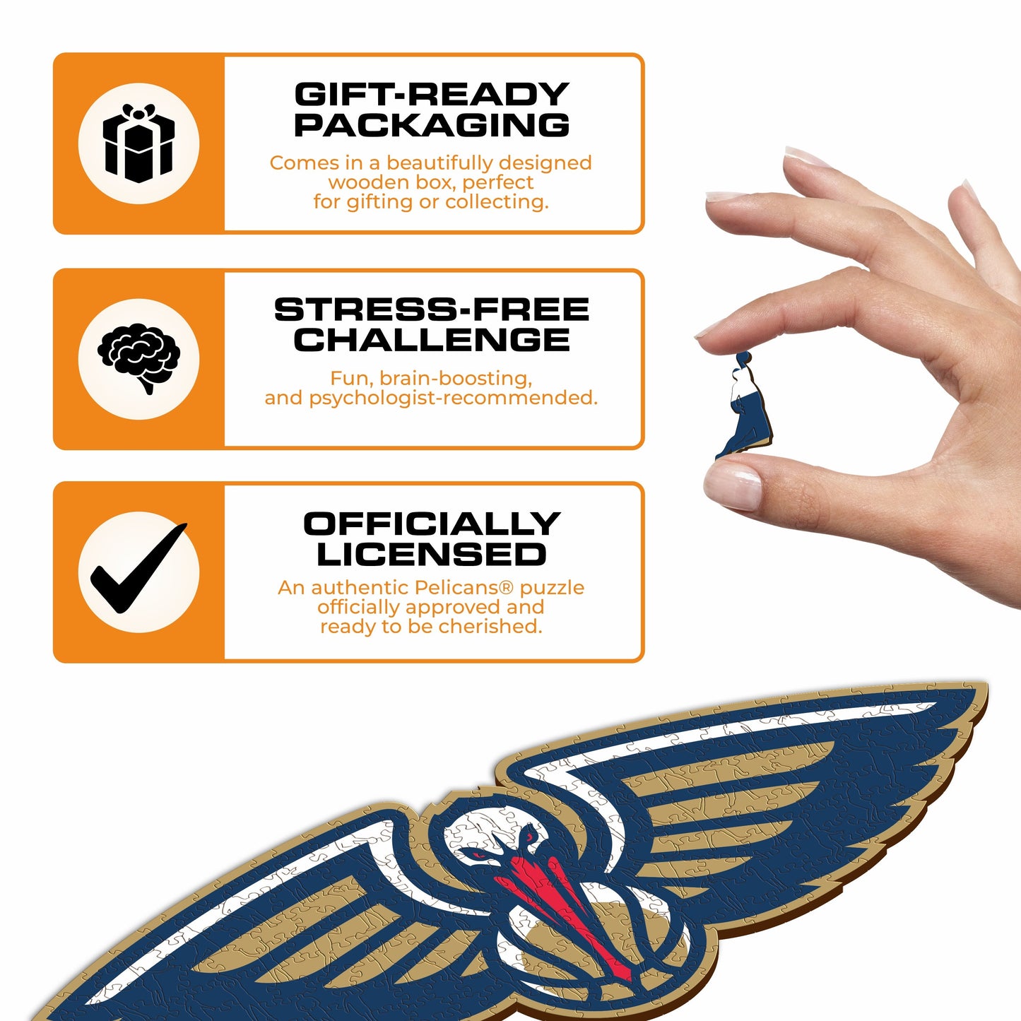 New Orleans Pelicans™ - Wooden Puzzle