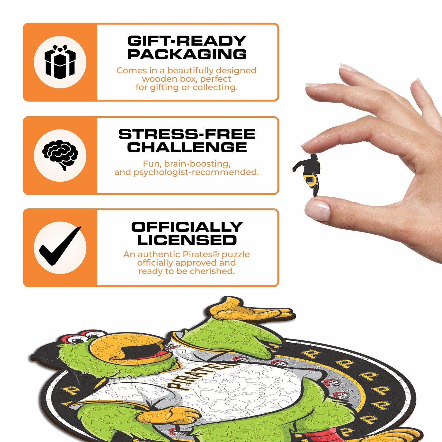 Pittsburgh Pirates™ Mascot - Wooden Puzzle