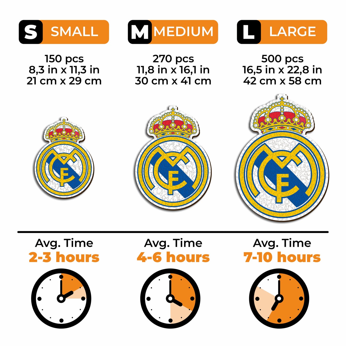 Real Madrid CF® Logo - Wooden Puzzle