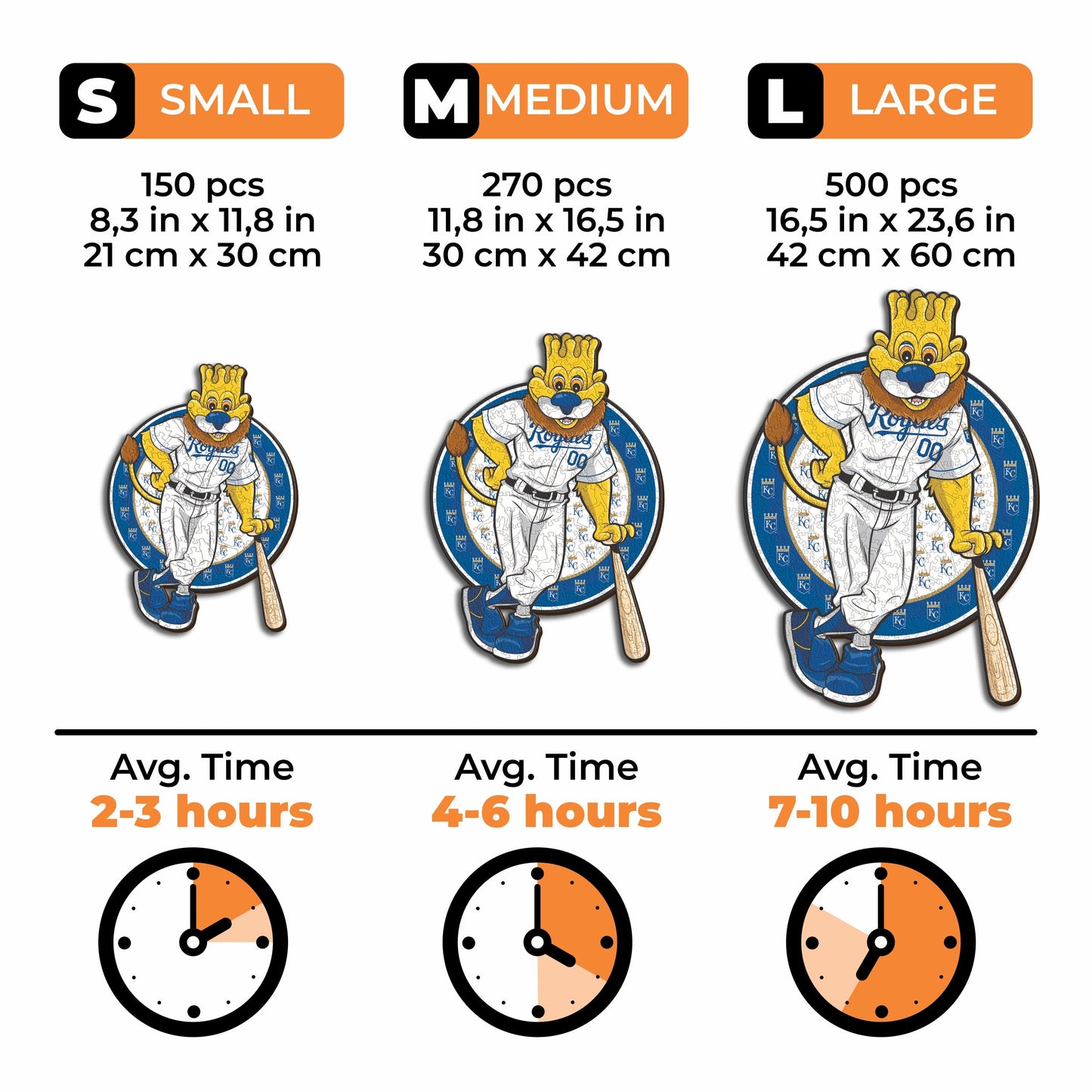 Kansas City Royals™ Mascot - Wooden Puzzle