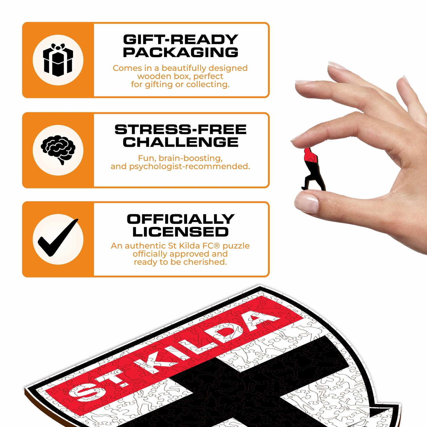 St Kilda FC Logo - Wooden Puzzle
