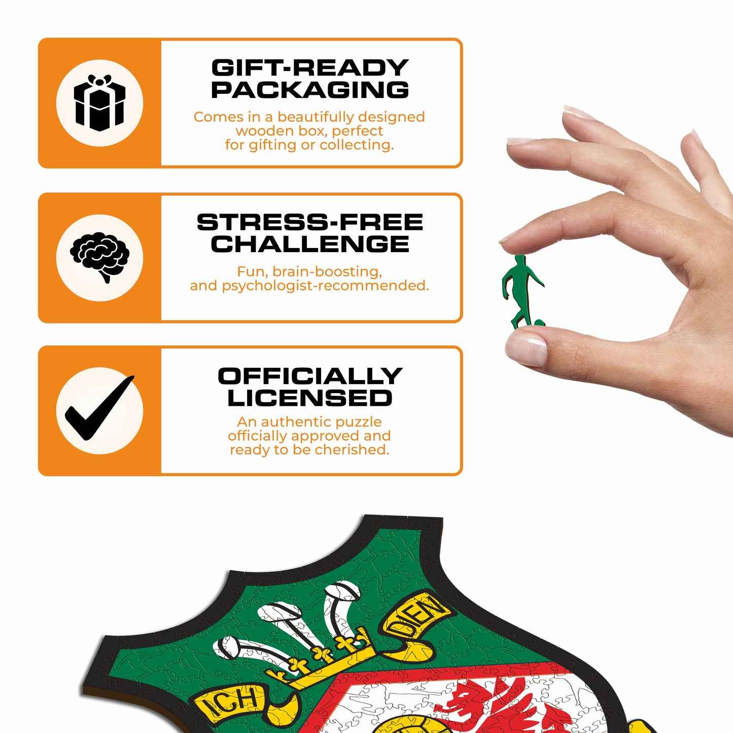 Wrexham AFC® Logo - Wooden Puzzle