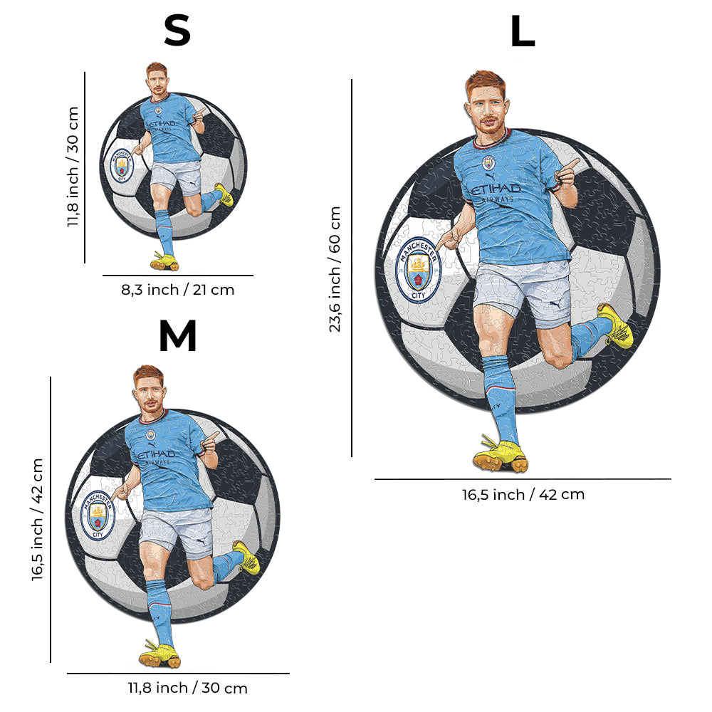 4 PACK Manchester City FC® Logo + Haaland + De Bruyne + Foden