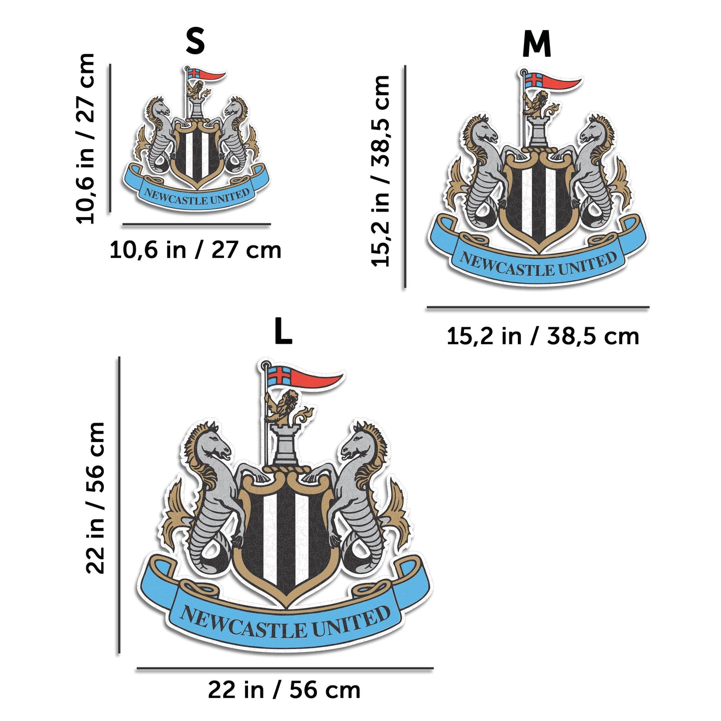 2 PACK Newcastle United FC® Logo + Retro Logo