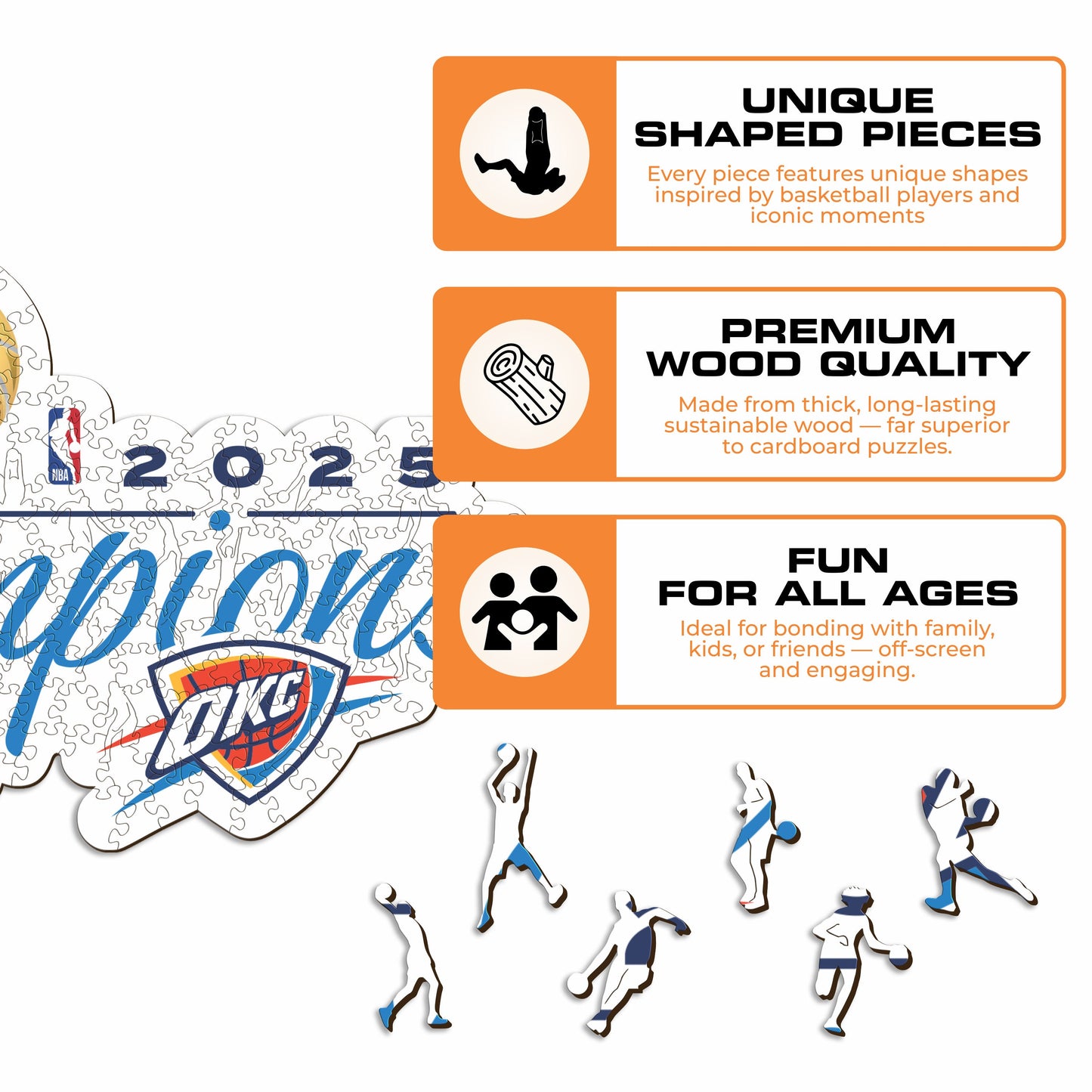 2 PACK Oklahoma City Thunder™ 2025 NBA Champions + Logo