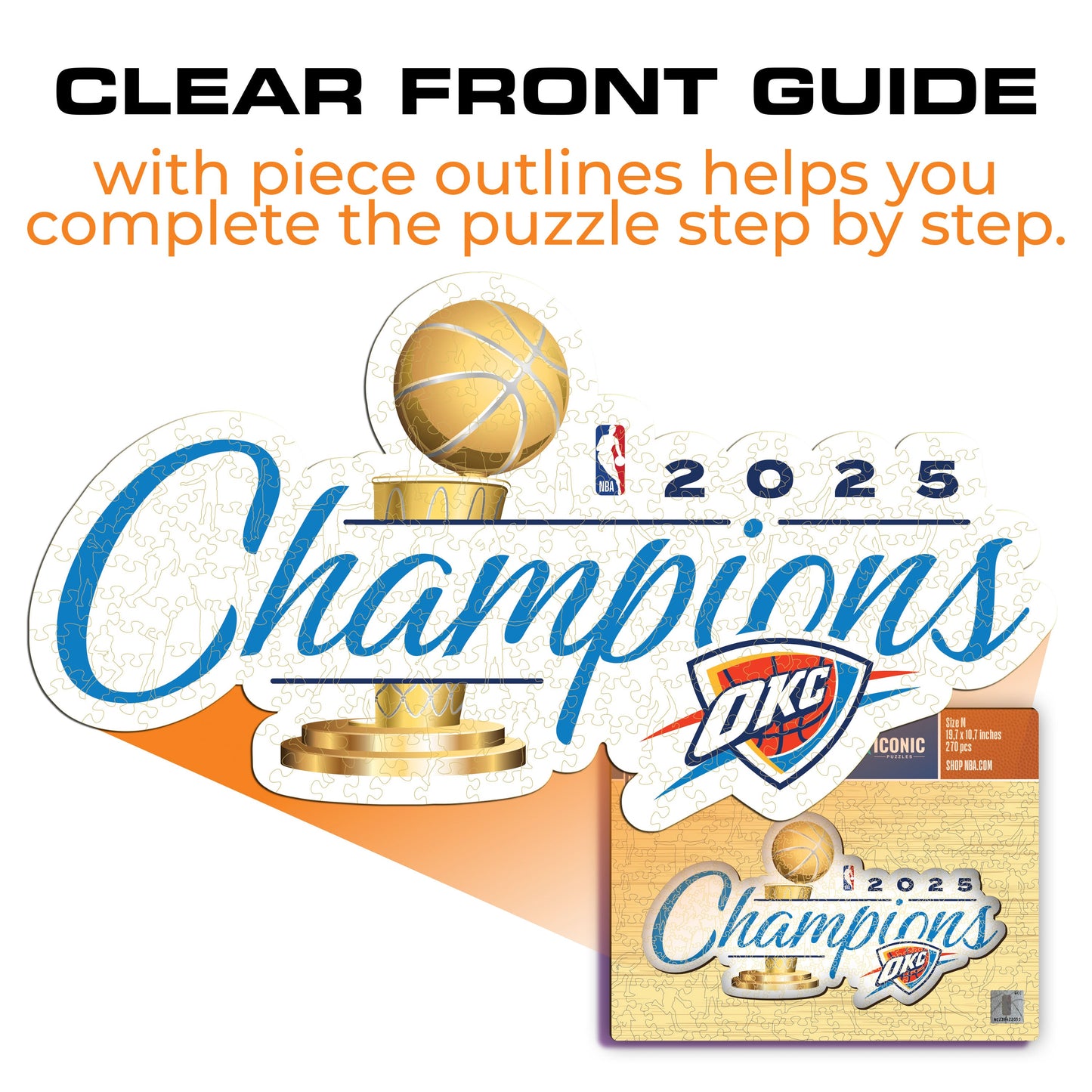 2 PACK Oklahoma City Thunder™ 2025 NBA Champions + Logo