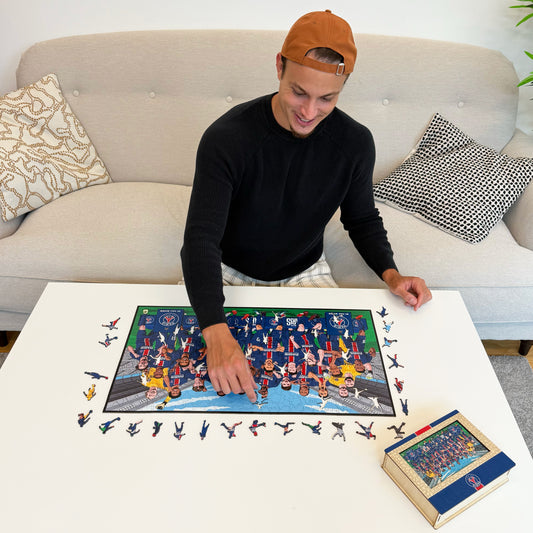 PSG FC® 2024/25 Team "Treble Winners" - Wooden Puzzle