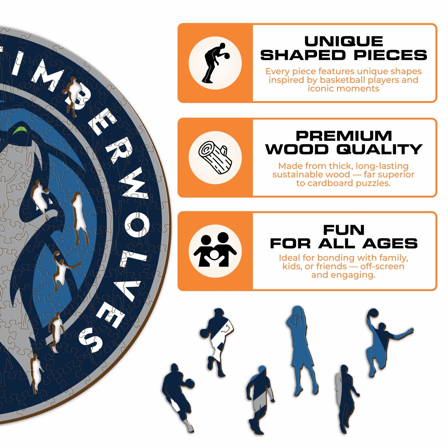 Minnesota Timberwolves™ - Wooden Puzzle