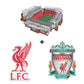 3 PACK Liverpool FC® Logo + Liver Bird + Anfield Stadium