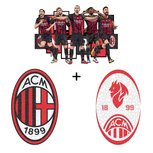 3 PACK AC Milan® Logo + Devil Logo + 5 Players