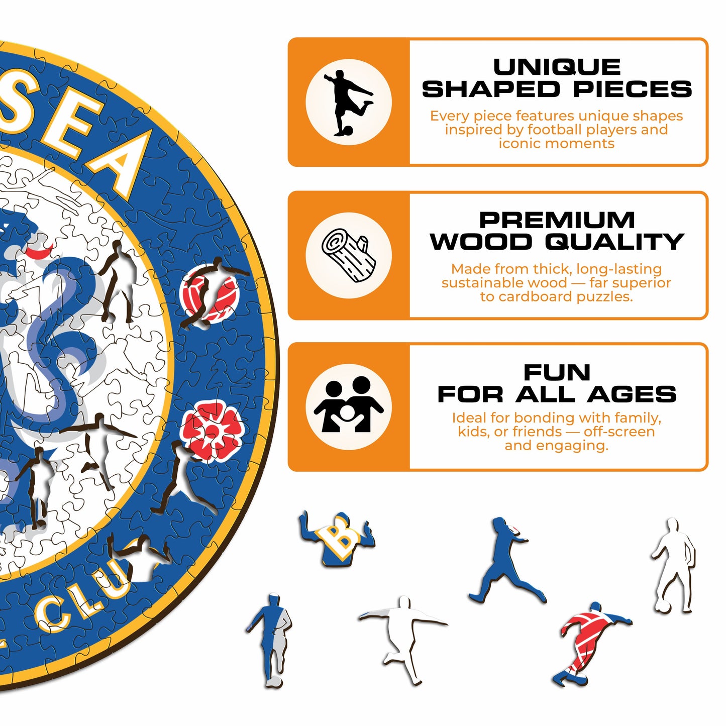 Chelsea FC® Logo - Wooden Puzzle