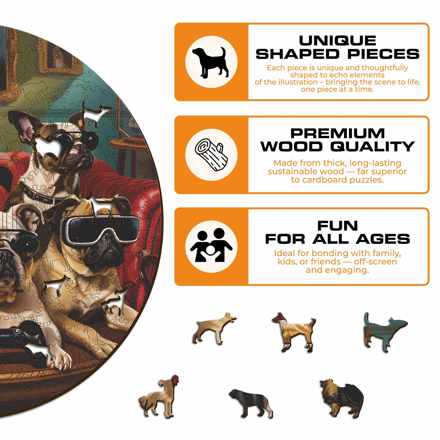 Gamer Dogs - Wooden Puzzle