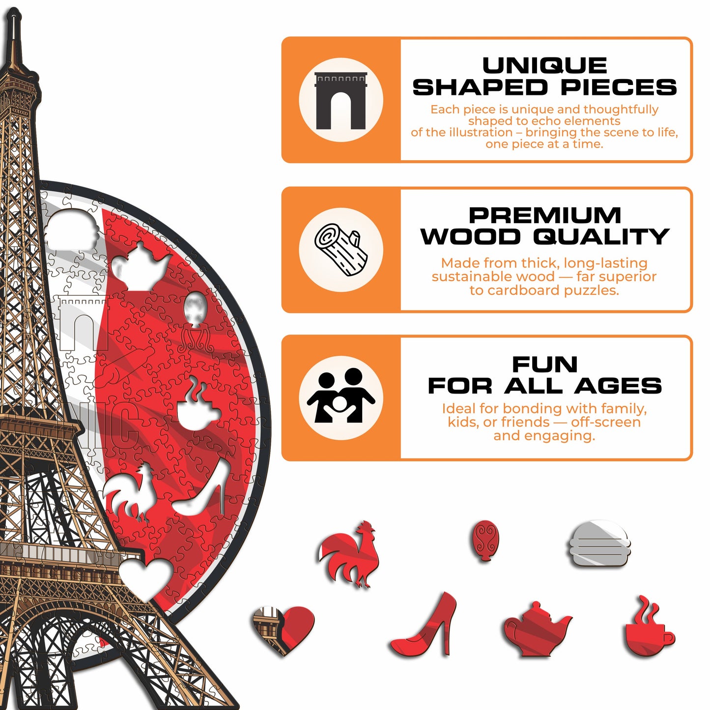 Tour Eiffel - Wooden Puzzle