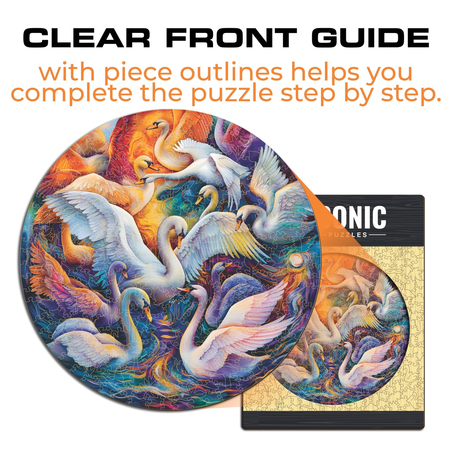 Majestic Swans - Wooden Puzzle