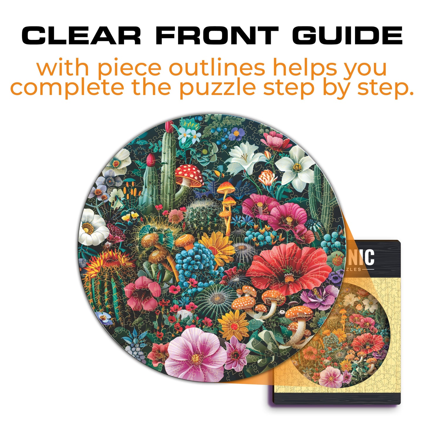 Fantasy Flowers - Wooden Puzzle