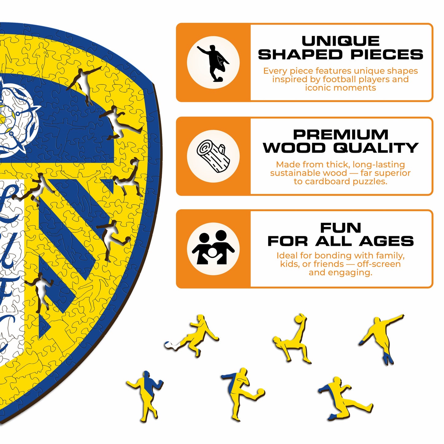 Leeds United FC® Logo - Wooden Puzzle