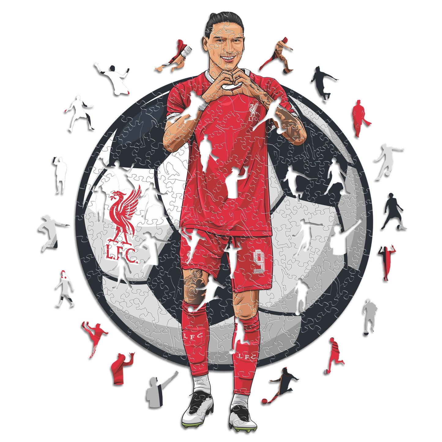 4 Soccer Players Puzzles Of Your Choice