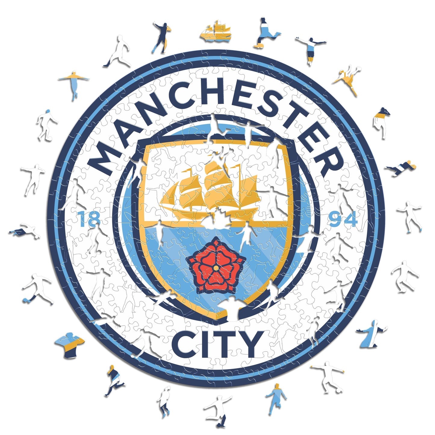3 PACK Manchester City FC® Logo + Haaland + Etihad Stadium